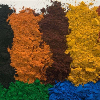 Pigments d'oxyde de fer standards|Rouge, Jaune, Noir, Orange, Marron|Couleurs personnalisées et codes de couleur disponibles